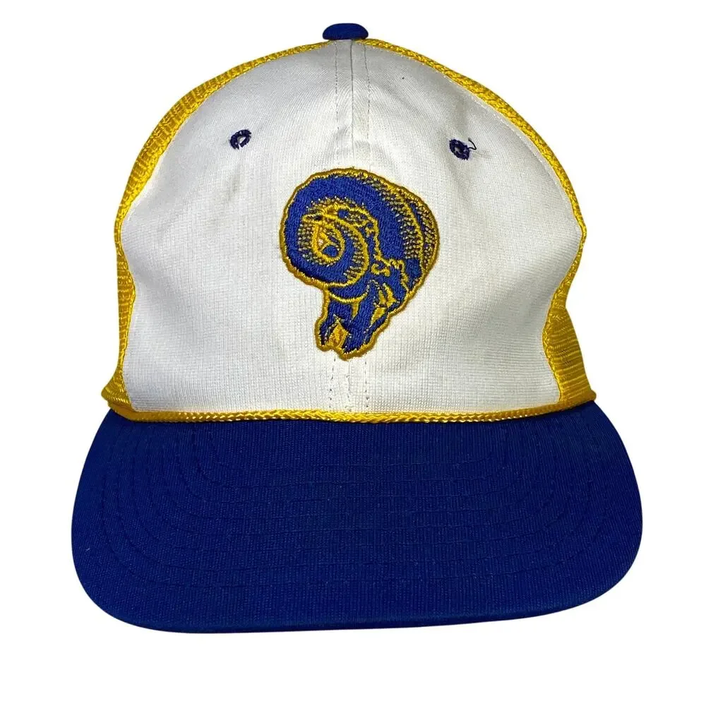 Vintage Los Angeles Rams Sports Specialties NFL Trucker Snapback Hat Cap Korea